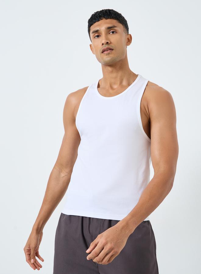 ستايلي عبوة من 3 قطع - فانلة قطنية مطاطية بياقة مستديرة - Image 5