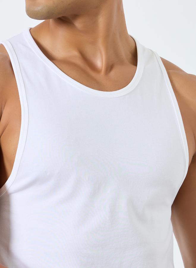 ستايلي عبوة من 3 قطع - فانلة قطنية مطاطية بياقة مستديرة - Image 4