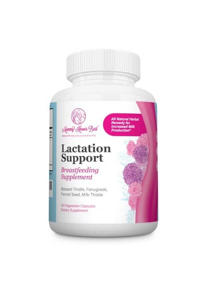 Mommy Knows Best - Lactation Support Lactation Supplement For Breastfeeding Increase Milk Supply Fenugreek Capsules Blessed Thistle Fenugreek Seed Fennel And Milk Thistle Breastfeeding Supplements (120Ct) - Image 1