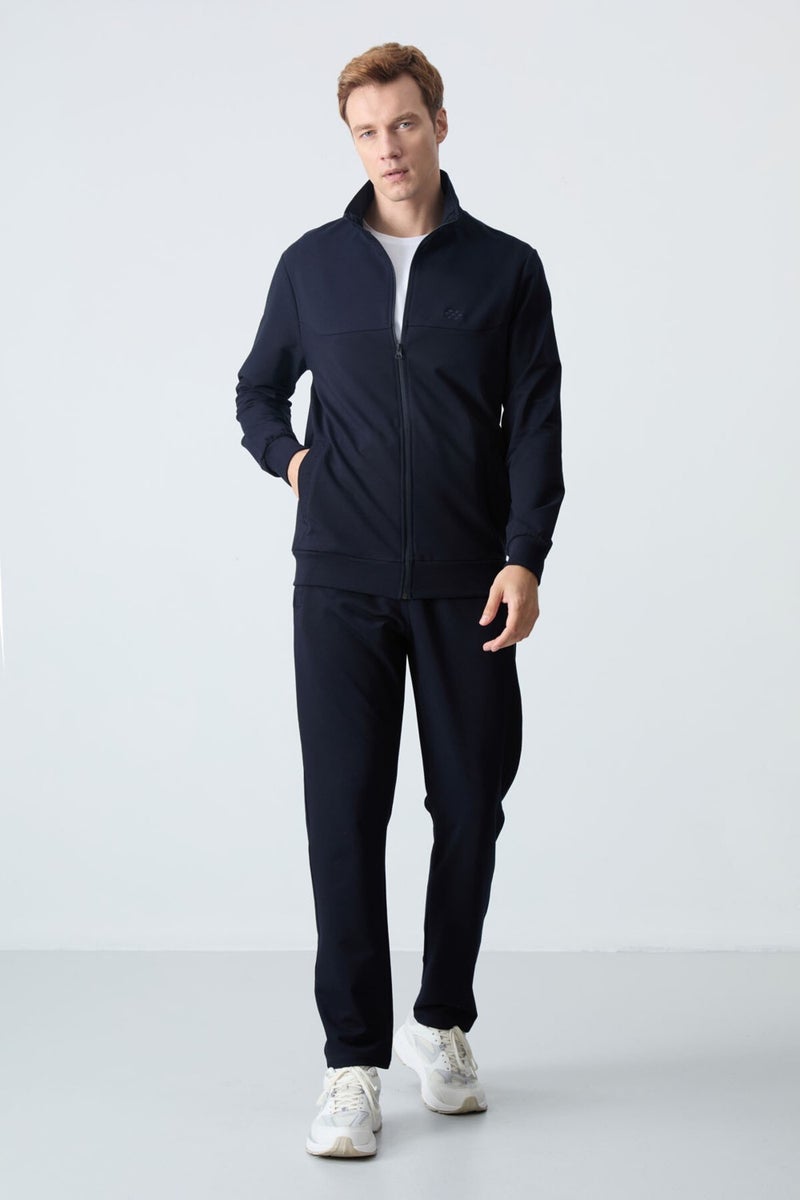 Tommy Life Navy Blue Cotton Thick Soft Texture Comfort Fit Basic Men's Tracksuit - 85260  - Image 1