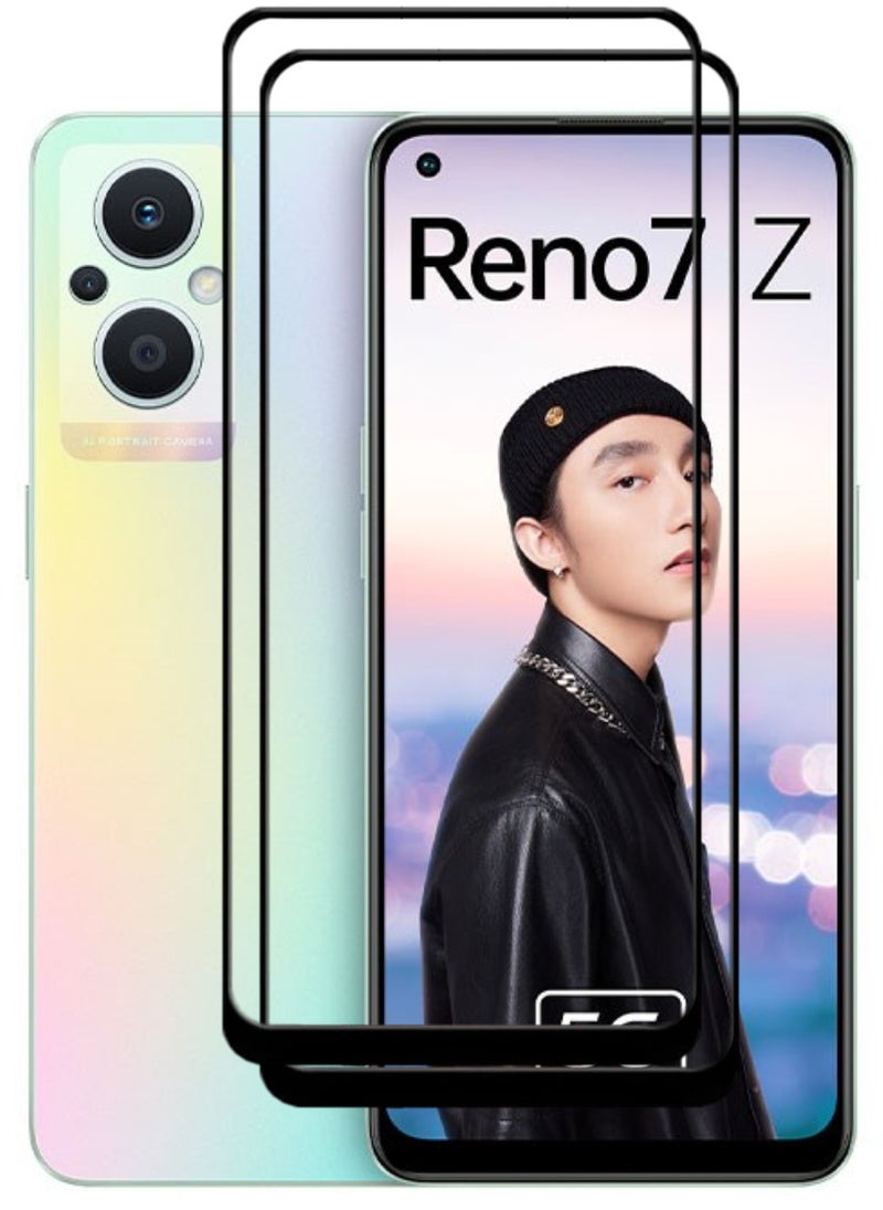 ACLIX 2 Pieces Antistatic ESD Dustproof Premium Quality High Definition Tempered Glass Screen Protector Designed For Oppo Reno7 Z 5G - Image 1