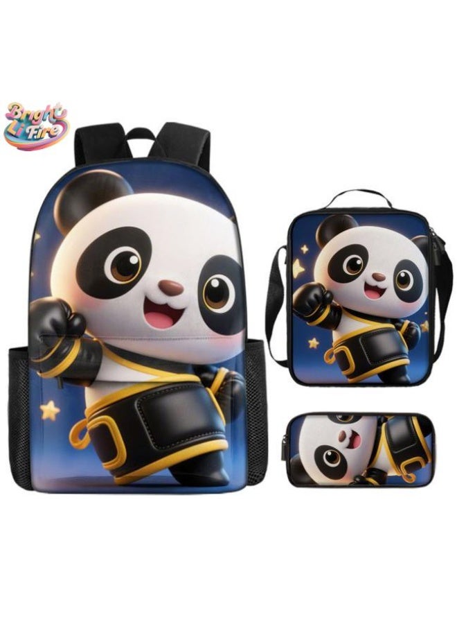 Bright Li Fire Unlock the new fashion of childish fun! Three-piece set of bags, cartoon elements for children and teenagers (students, children, friends' outings, mountain climbing, schooling, etc. can be used) - 116  - Image 1