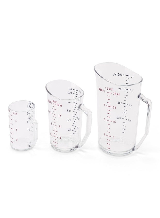 Cambro Measuring Cup - 3 Pack - 1 Cup, 2 Cup, 4 Cup (Clear) - Image 1