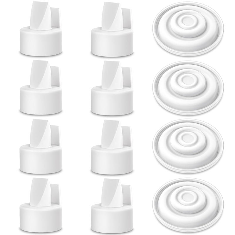 12Count Papablic Pump Parts Compatible with Spectra S1 S2 and 9 Plus Incl 8Count Duckbill Valves for Spectra and Medela Pump in Style 4Count Silicone Membrane for Spectra Backflow Protector