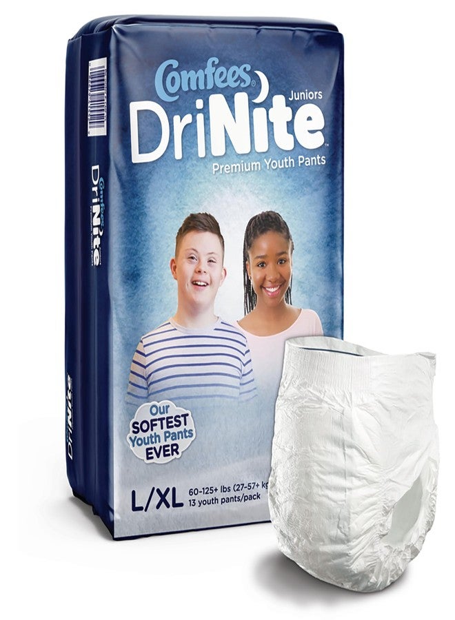 Attends Comfees DriNite Juniors Youth Youth Absorbent Underwear Large/X-Large 60 to 125 lbs. CMF-YLXL, 13 Ct - Image 1