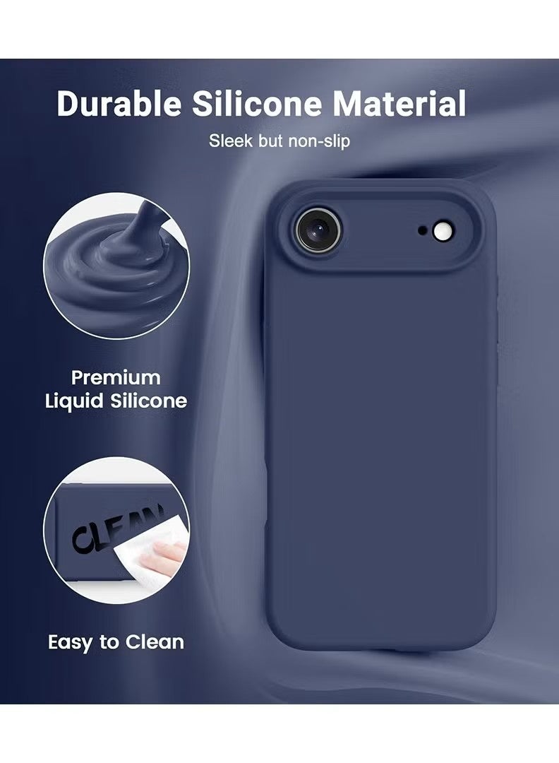 general Midnight Blue Liquid Silicone Case for iPhone 17 Air (6.6") – Soft Microfiber Lining, Enhanced Corner Bumpers & Precision Camera Protection - Image 3