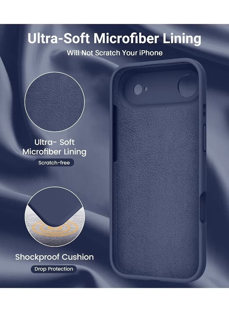 general Midnight Blue Liquid Silicone Case for iPhone 17 Air (6.6") – Soft Microfiber Lining, Enhanced Corner Bumpers & Precision Camera Protection - Image 4