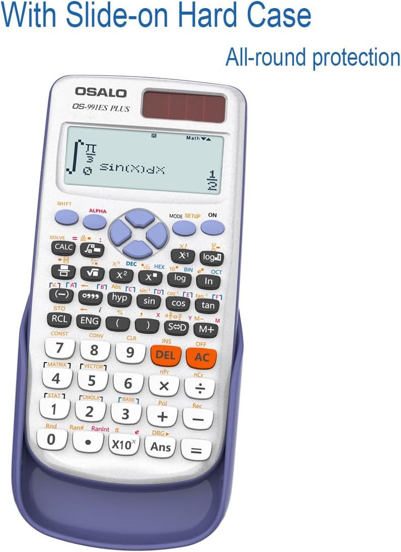 Scientific Calculator 417 Function 2 Line 10+2 Digits Written Display Solar Scientific Calculator (OS 991ES Plus) - Image 5