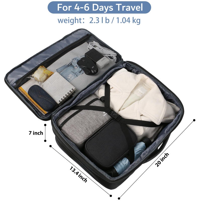 MATEIN 45L Travel Backpack, Large Carry on Backpack for Men Women, Water Resistant Lightweight Expandable Daypack, Business Weekender Backpacks, Gifts for People who Travel, Black - Image 3
