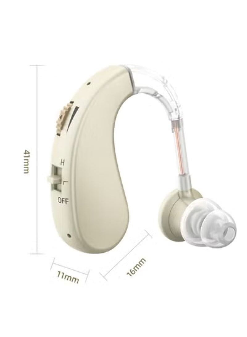 Furtey Rechargeable Wireless Hearing Aid for Elderly - Single Ear Behind-The-Ear Amplifier with Noise Reduction & Voice Enhancement, Portable Charging Case for Hearing Loss Assistance (Comfort Fit Design)  - Image 4
