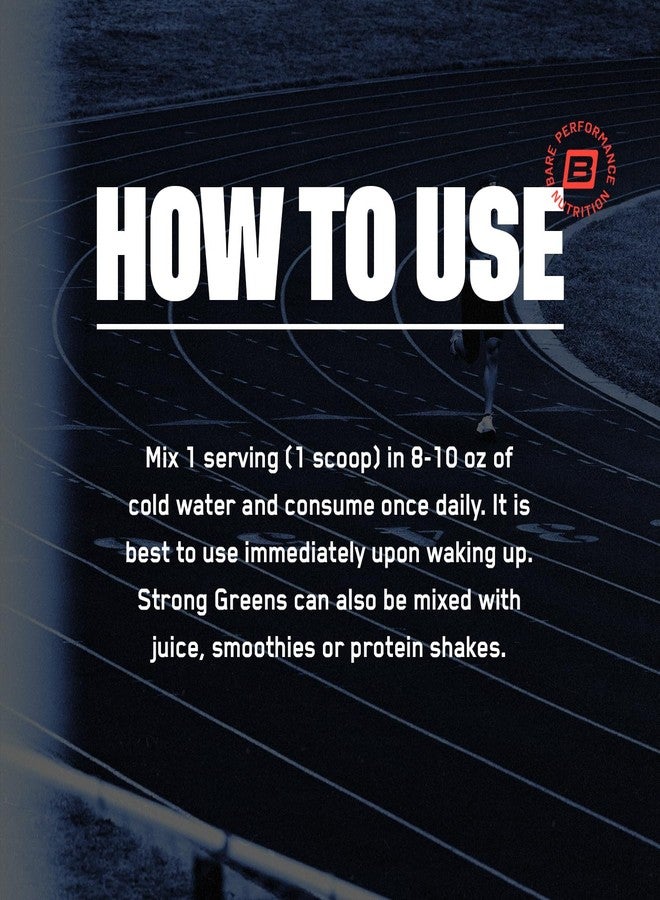 BARE PERFORMANCE NUTRITION, BPN Strong Greens Superfood Powder, Lemon, 30 Servings - Image 4