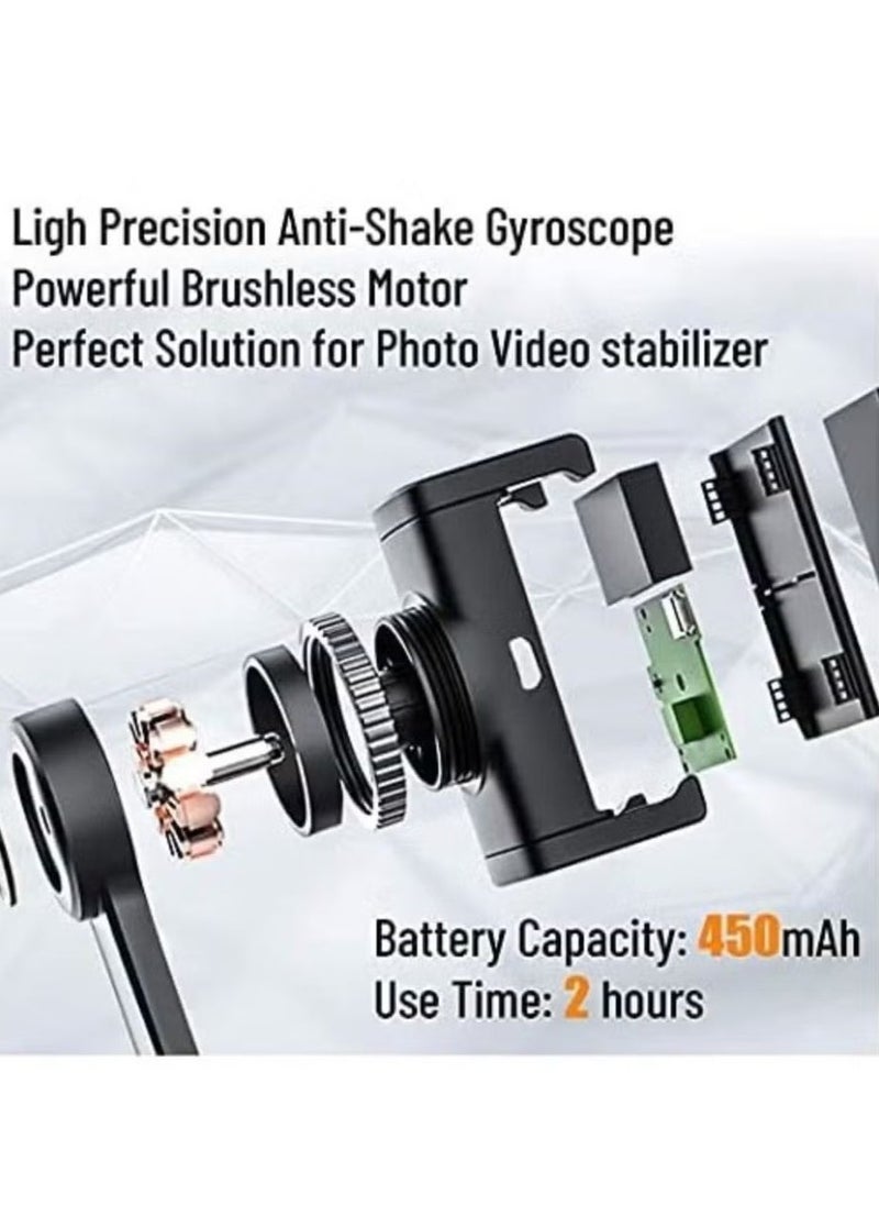 Raxoom Gimbal Stabilizer for Smartphone with Extendable Selfie Stick & Tripod – 1-Axis Remote Control, 360° Auto Rotation, Auto Balance, Compatible with iPhone & Android - Image 4