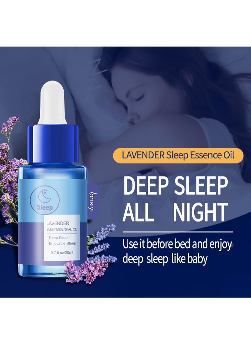 lansiyi Lavender Sleep Essential Oil Blend, 20ml - 100% Pure and Natural Therapeutic Grade for Massage,Relaxation,Deep Sleep,Washing and Meditation,For Aromatherapy Oil Diffuser,Helps Relax Mind Body Soothing  - Image 1