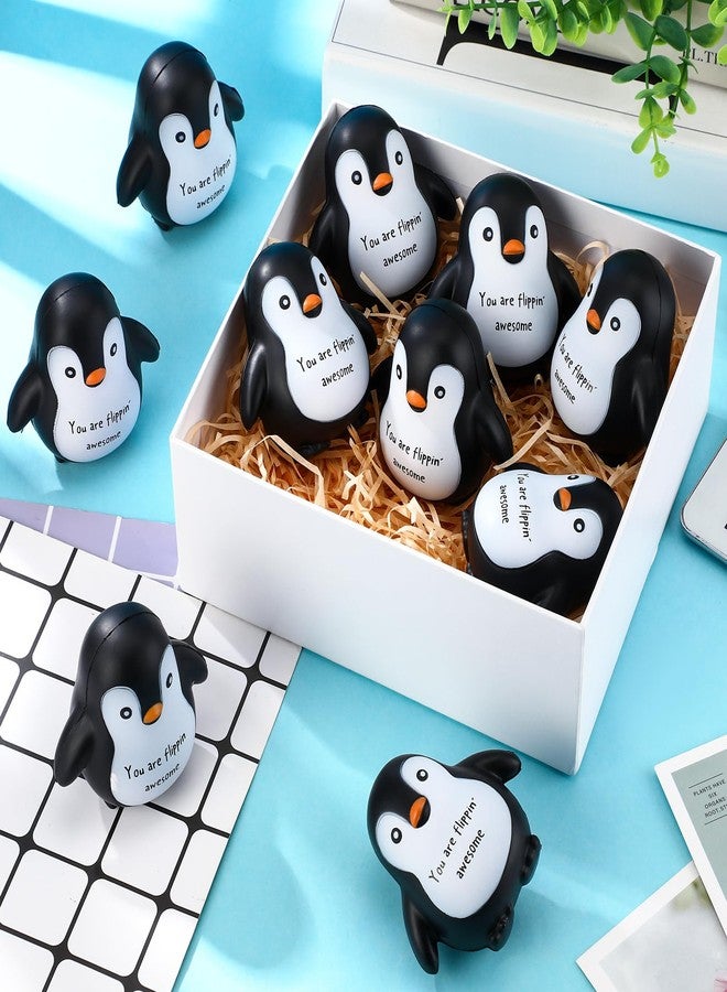 Hollowfly 5 Pcs Positive Inspirational Penguin Stress Balls Fidget Sensory Toy Emotional Relief Squeeze Stretchy Animal Stress Balls Funny Penguin Toy for Women Men Coworker Gifts Winter Party Favors - Image 5