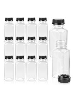 Lavish 100 ml Empty Containers Transparent Plastic Square Bottles with Lids 96 Pcs  - Image 1