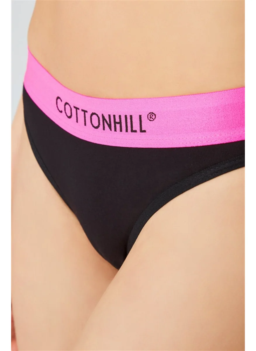 COTTONHILL Cotton Basic Women's Thong Panties 3 Pack - 4