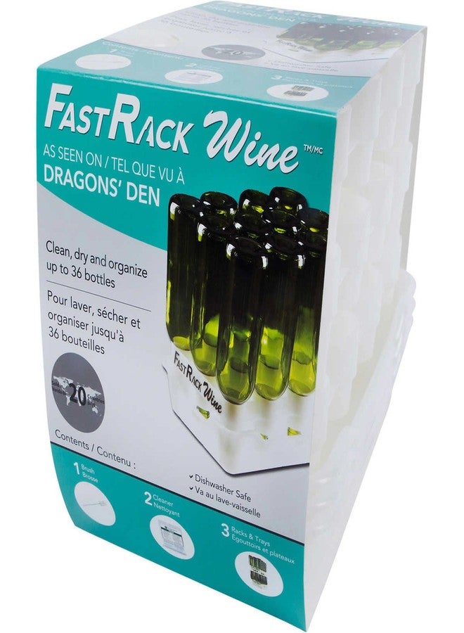 fastrack FASTFERMENT - 12-Bottle Drying Rack & Tray| Bottle Drying Tree Alternative | Dry & Store your Wine or Bomber/Belgian Bottles | 2-Stackable Racks, 1 Tray | Dishwasher Safe | Home Brewing Supplies - Image 1