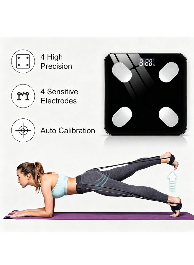 HOMESTAR Smart BMI Digital Scale - Measure Weight and Body Fat - Most Accurate Bluetooth Glass Bathroom Scale,Backlit Display, Max 330lb 0.1lb, Bathroom (Black) - Image 2