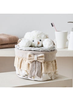 Home Box Willow Bear X-Small Storage Basket with Bow 16 x 21 x 21 cm  - Image 2