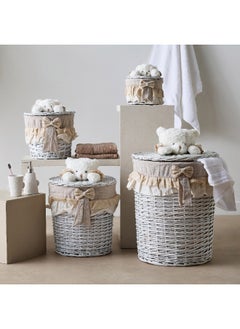 Home Box Willow Bear X-Small Storage Basket with Bow 16 x 21 x 21 cm  - Image 4