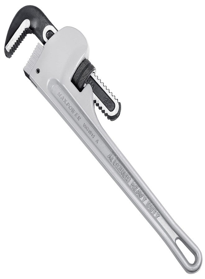 مفتاح أنابيب MAXPOWER مقاس 18 بوصة، مفتاح سباكة من الألومنيوم عالي التحمل - Image 1