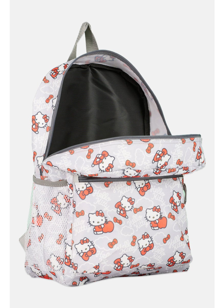 Hello Kitty Women Brand Logo Backpack 43 H x 39 L x 11 W cm, Grey Combo  - Image 3
