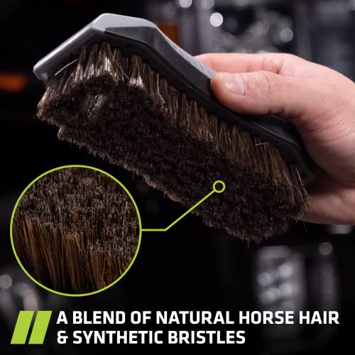 VIKING Leather Cleaner Brush, Horsehair Bristles for Car Interior, Cleaning Brush for Car and Home, Grey, 6.5 x 2.8 x 2 inch - Image 4