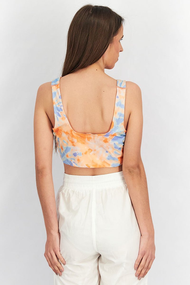 Tchibo Women Sportswear Fit Sleeveless Training Sports Bra, Orange Combo - Image 4