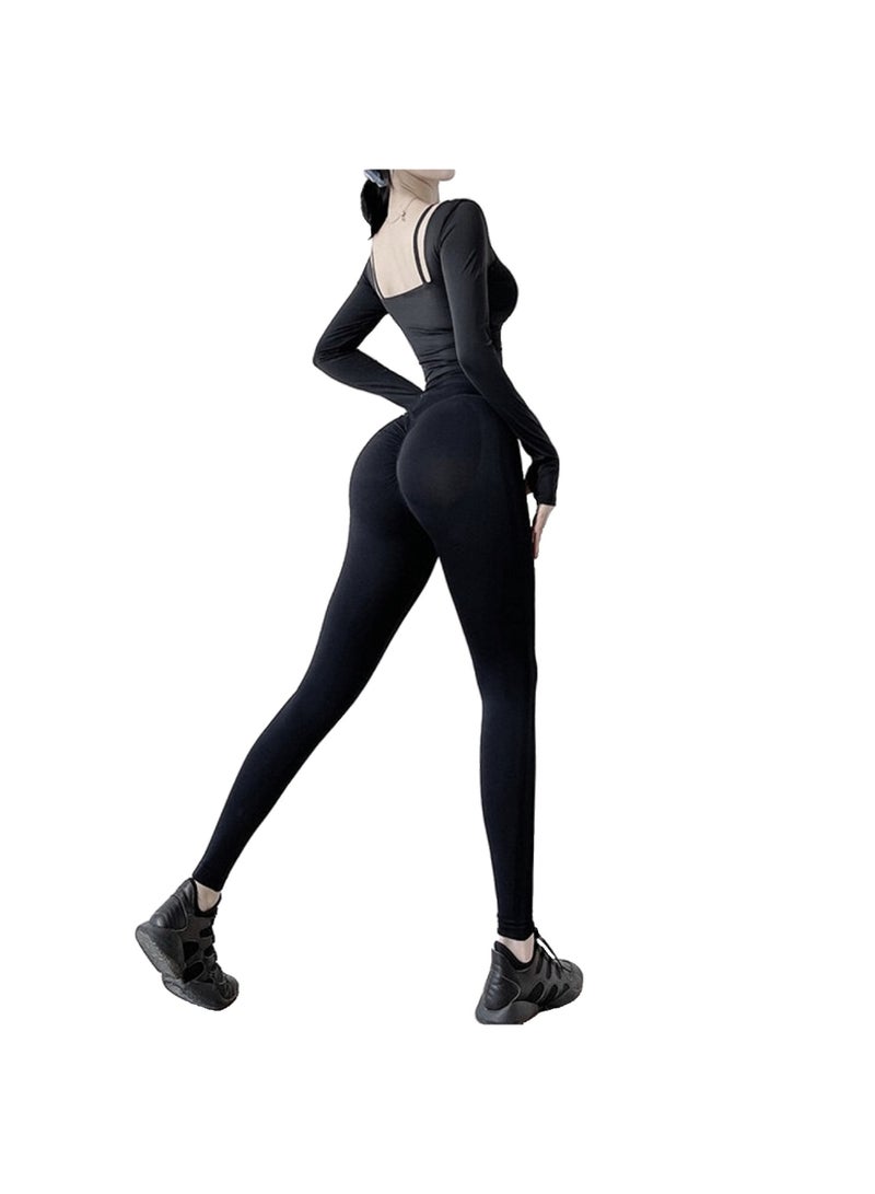 Sweet Cathy Yoga Pants High Waist Leggings Sport Pants Seamless Tummy Control Butt Lift Stretchable Tights Waist Compression Fitness Gym for Women - Image 1