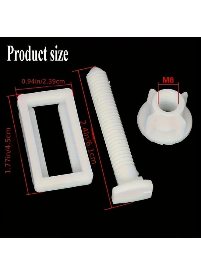 2pcs Durable Plastic Toilet Seat Installation Screws With Mounting Hardware - Image 5