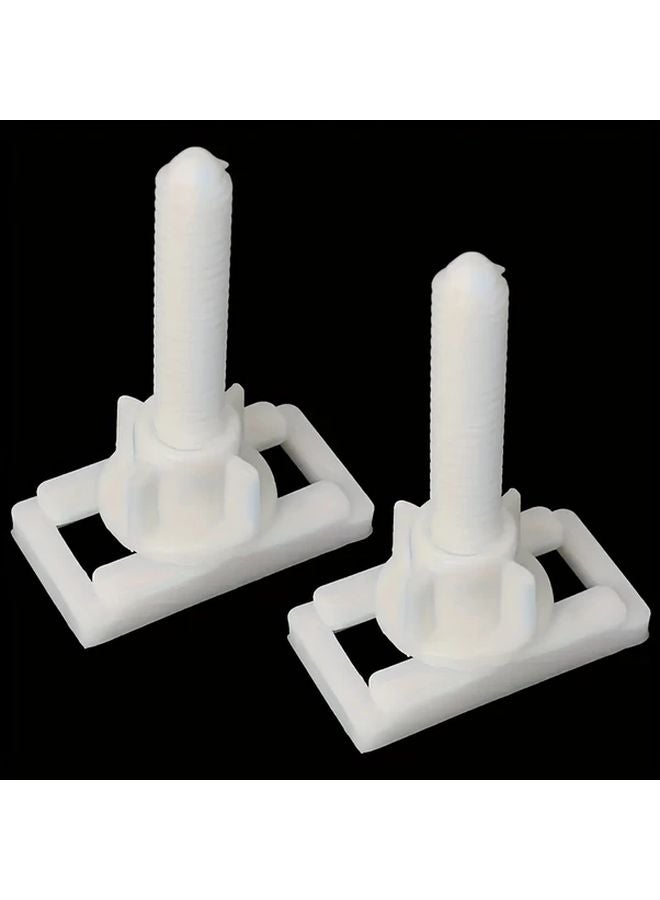 2pcs Durable Plastic Toilet Seat Installation Screws With Mounting Hardware - Image 1
