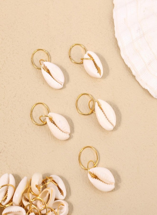فاميزا مجموعة فاميزا من 20 قطعة من مشابك الشعر الأنيقة المصنوعة من الصدف للنساء، حلقات ضفائر بوهيمية من الصدف، إكسسوارات شعر من الصدف - Image 3