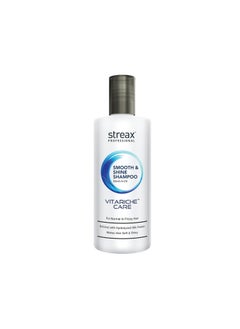 Streax Professional Vitariche Care Smooth & Shine Shampoo For Women| Nourishing Biovit-A-OX Hair Shampoo | Infused with Silk Proteins| Ideal for Normal to Dry & Frizzy Hair| 300ml Bottle  - Image 1