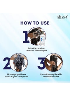 Streax Professional Vitariche Care Smooth & Shine Shampoo For Women| Nourishing Biovit-A-OX Hair Shampoo | Infused with Silk Proteins| Ideal for Normal to Dry & Frizzy Hair| 300ml Bottle  - Image 5