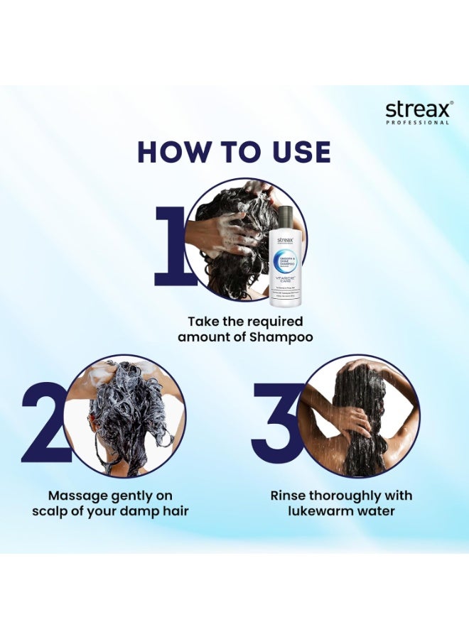 ستريكس شامبو بروفيشنال فيتاريش كير بروفيشنال شامبو لتنعيم ولمعان الشعر للنساء| شامبو الشعر المغذي بيوفيت-أ-أوكس | غني ببروتينات الحرير| مثالي للشعر العادي إلى الجاف والمجعد| عبوة 300 مل - Image 5