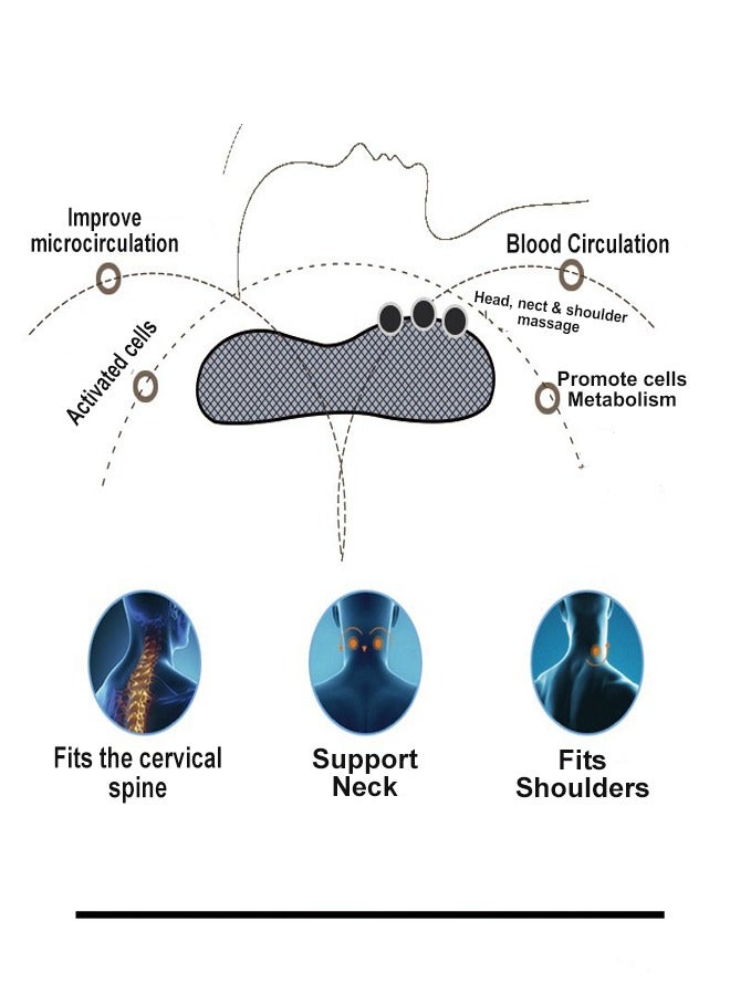 زي سي إم - هابي وسادة كاسيا القطنية المريحة للغاية لدعم عنق الرحم الأمثل والنوم السعيد 48 * 74 سم - Image 2