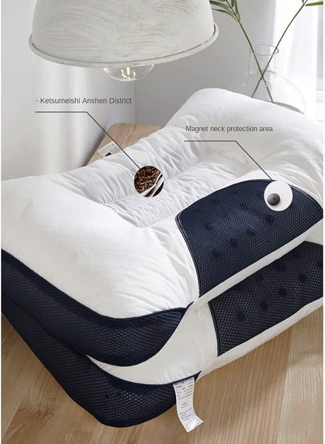 زي سي إم - هابي وسادة كاسيا القطنية المريحة للغاية لدعم عنق الرحم الأمثل والنوم السعيد 48 * 74 سم - Image 5