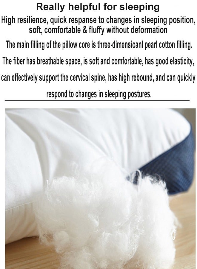 زي سي إم - هابي وسادة كاسيا القطنية المريحة للغاية لدعم عنق الرحم الأمثل والنوم السعيد 48 * 74 سم - Image 3