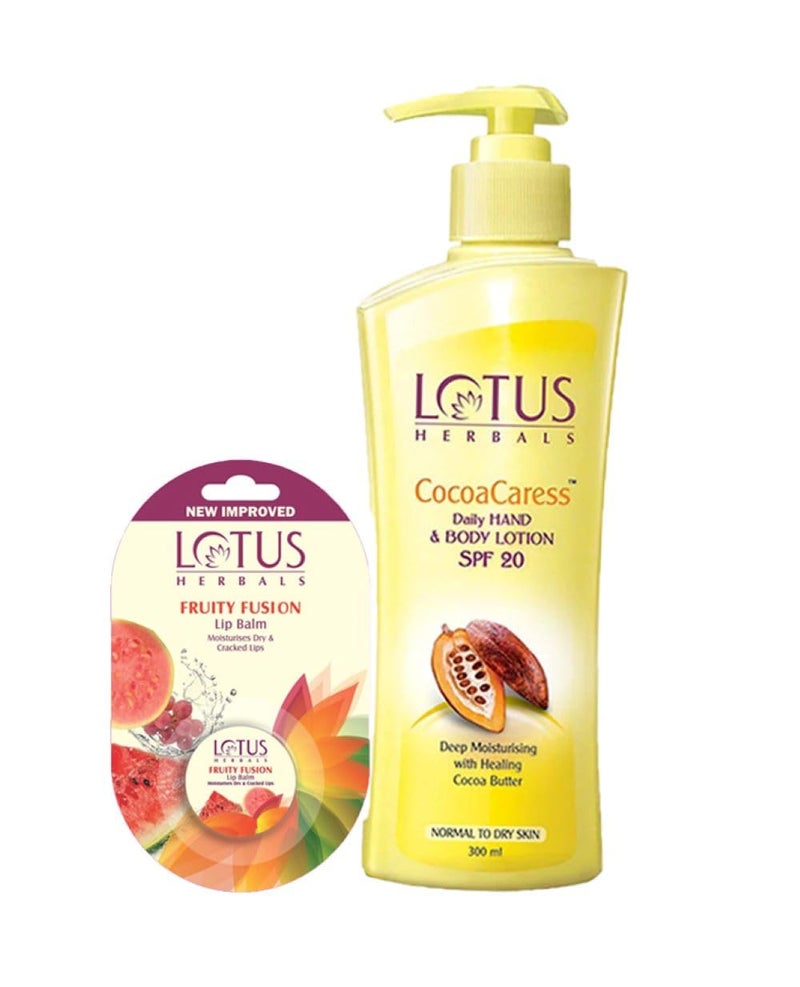 LOTUS HERBALS Lotus Herbals Winter Kit Hand  Body Lotion 250ml Lip Balm 5g 