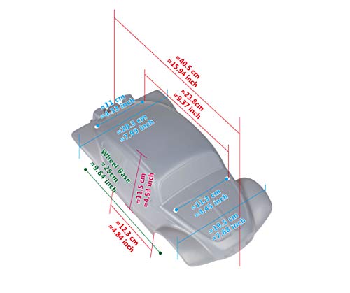 SummitLink Custom Body Muddy Blue Over Black Compatible for 110 Scale RC Car or Truck Truck not Included STBBB01 - Image 5