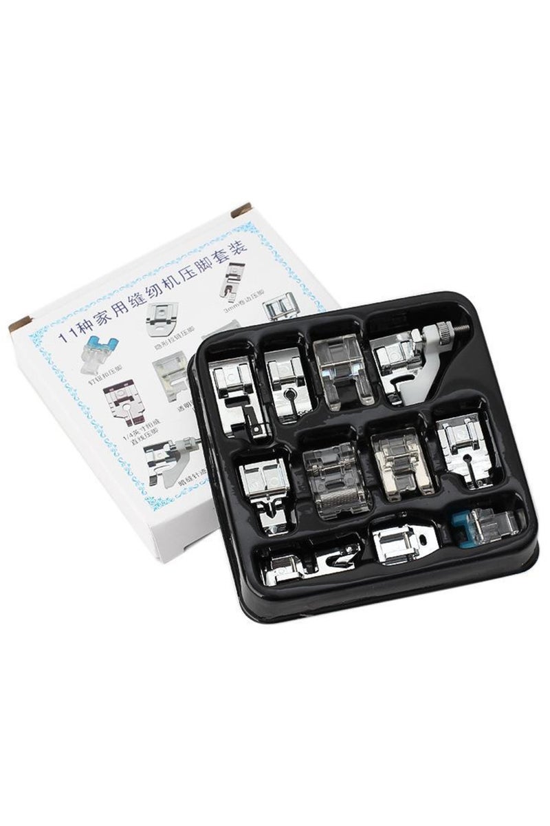11 PCS 11 PCS Sewing Machine Presser Foot Set For Singer Brother Babylock Janome Snap On Low Shank S