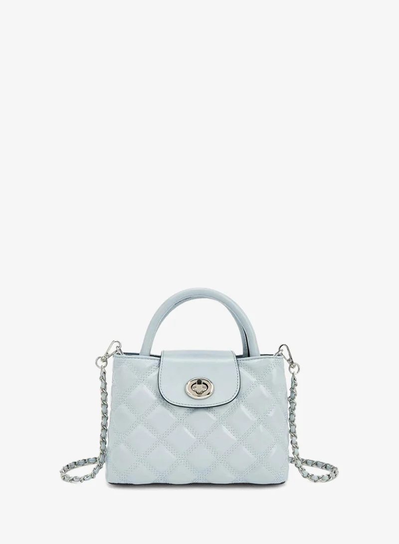 Quilted Crossbody Bag With Chain Strap