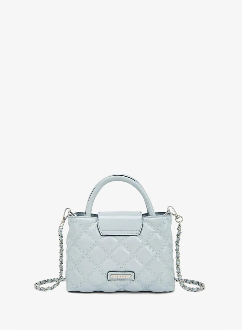 Celeste BLUE Quilted Crossbody Bag With Chain Strap for Women | Best Price UAE