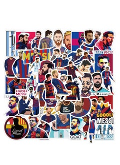 50PCS Messi Stickers, Football Star Lionel Messi Sticker, Waterproof Stickers for Laptop,Skateboard, Water Bottles,Computer,Phone,Guitar, Stickers for Kids Teens Adult
