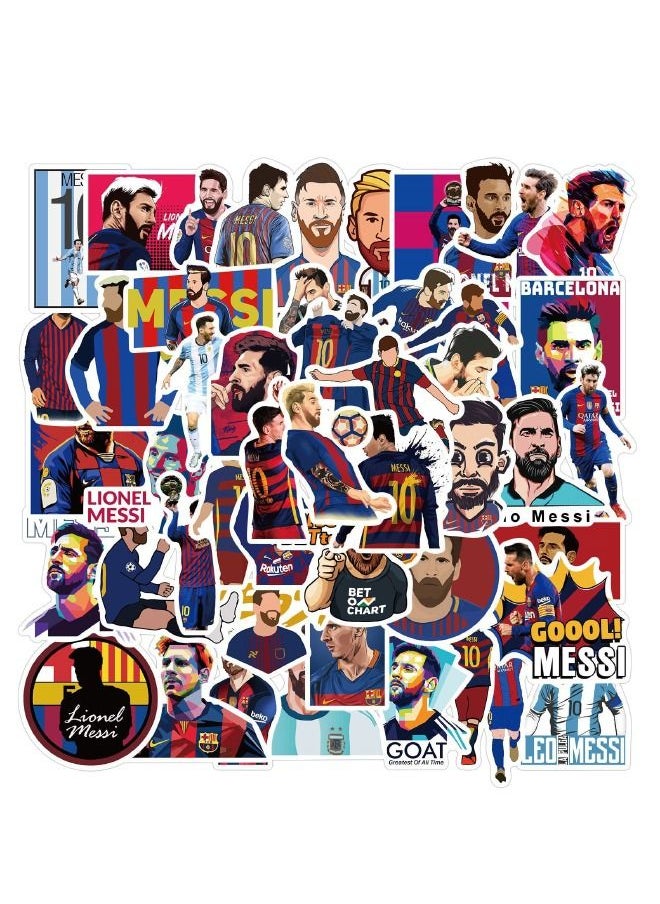 Generic - 50PCS Messi Stickers, Football Star Lionel Messi Sticker, Waterproof Stickers for Laptop,Skateboard, Water Bottles,Computer,Phone,Guitar, Stickers for Kids Teens Adult - Image 1