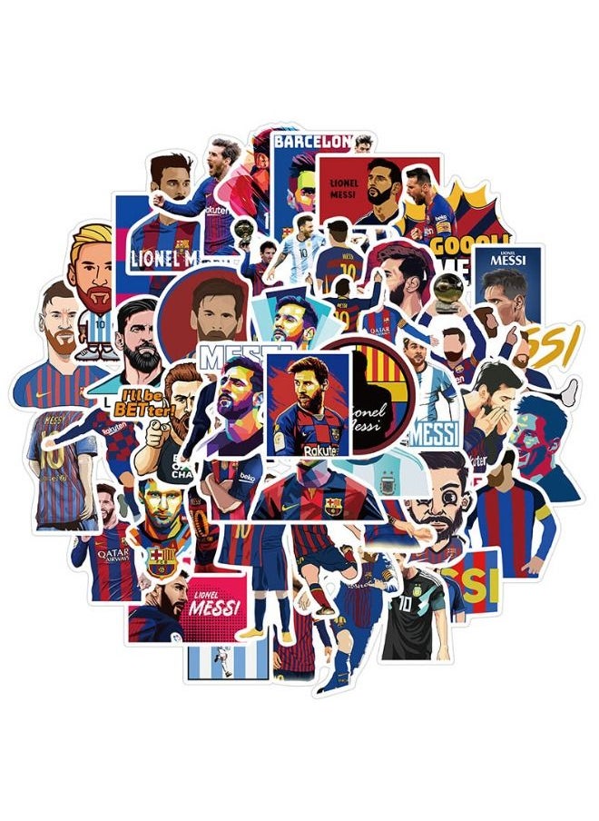 Generic - 50PCS Messi Stickers, Football Star Lionel Messi Sticker, Waterproof Stickers for Laptop,Skateboard, Water Bottles,Computer,Phone,Guitar, Stickers for Kids Teens Adult - Image 1