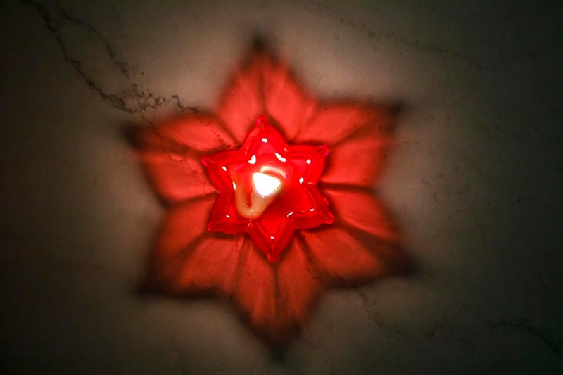 Rubicon Rubicon Enterprise Plastic 6 Design Transparent Special Reusable Diya Deepak Colourful 3D Reflection Diya Combo Diya Deepak Decorative Diwali Deepak Oil Diye for Decoration Pack of 12 PCS  - Image 2