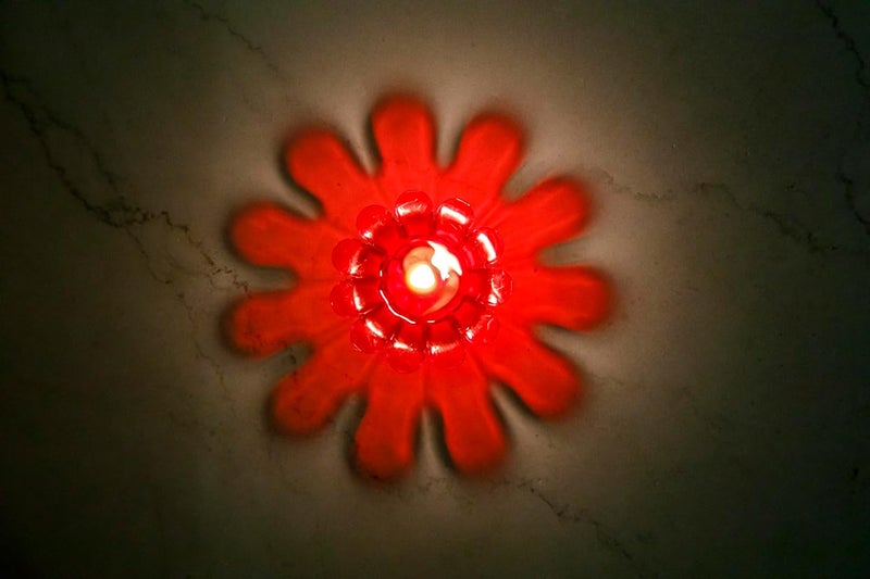 Rubicon Rubicon Enterprise Plastic 6 Design Transparent Special Reusable Diya Deepak Colourful 3D Reflection Diya Combo Diya Deepak Decorative Diwali Deepak Oil Diye for Decoration Pack of 12 PCS  - Image 4