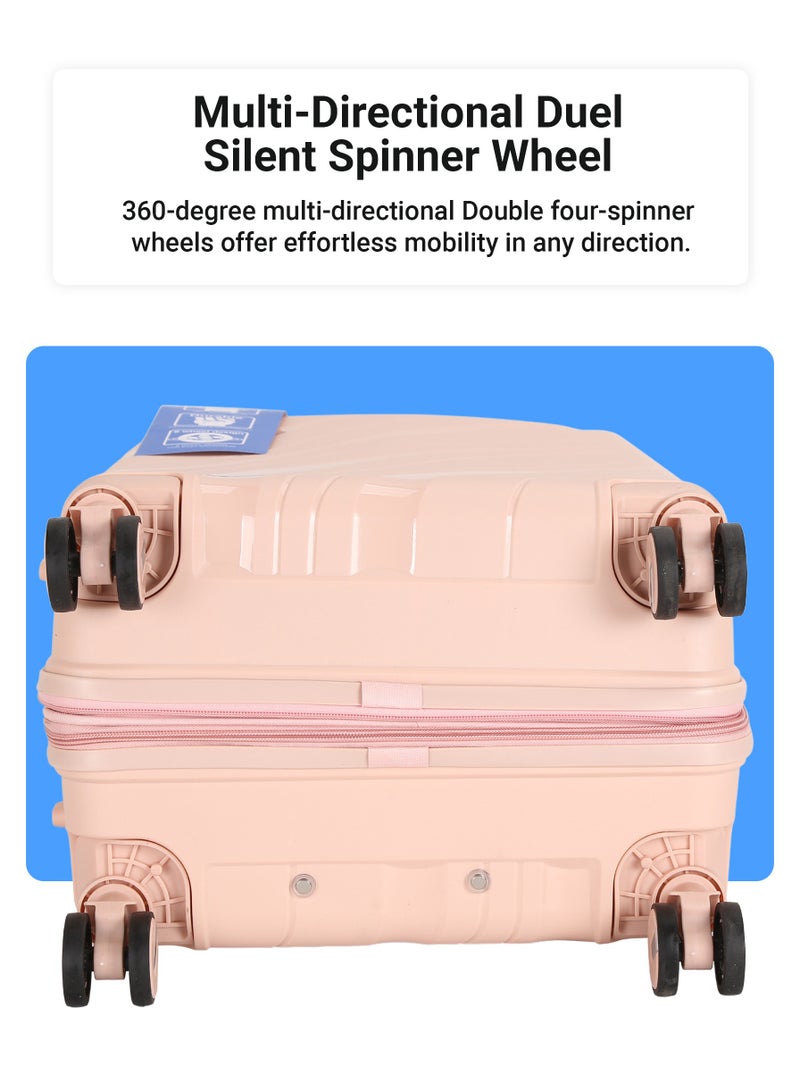 VIPTOUR 3 PCS Polypropylene Softside 360 degree Spinner Wheels Trolley Luggage Set with TSA Lock 20/24/28 Inch - Image 5