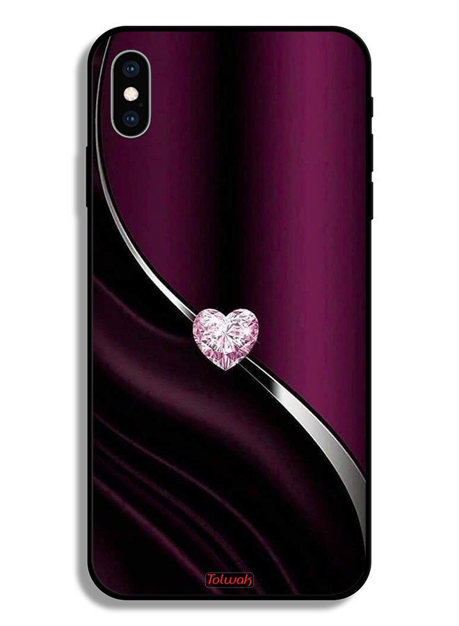 Tolwak Apple iPhone XS Max Protective Case Diamond Heart - Image 2